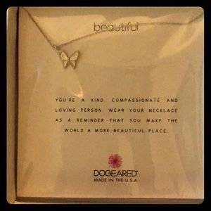Brand new, Dogeared Butterfly necklace in silver